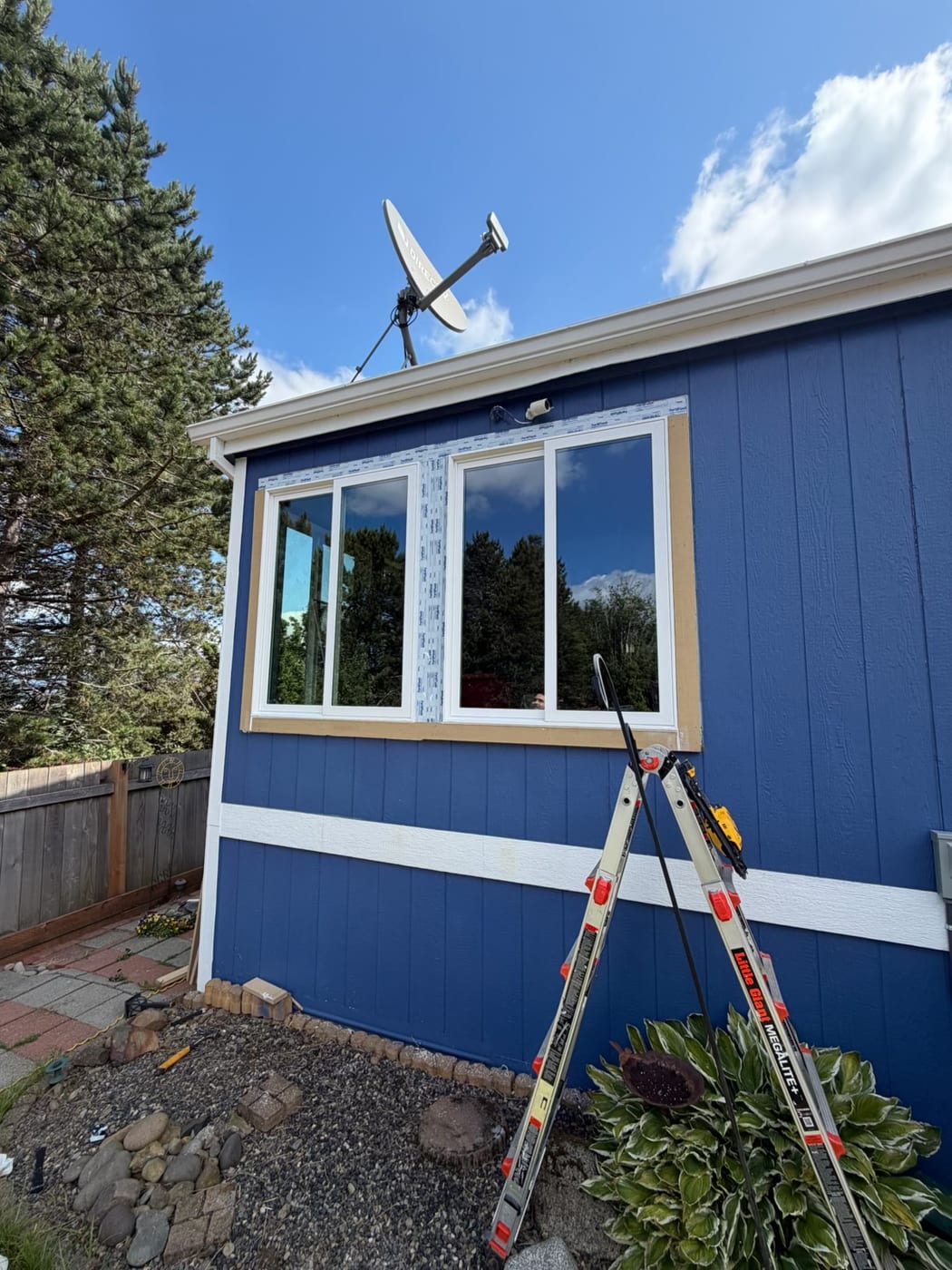 New white vinyl windows installed in a Portland home